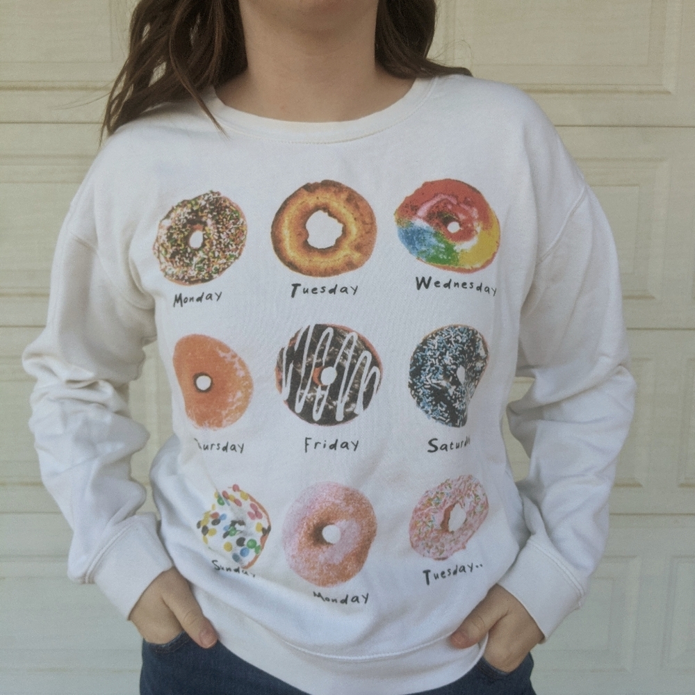 Day of the week donut sweater